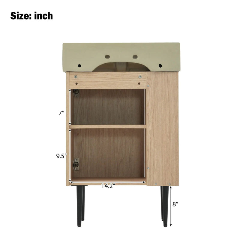 Bathroom Vanity, Combo Cabinet, Bathroom Storage Cabinet, Single Ceramic Sink by HouseOfZazla