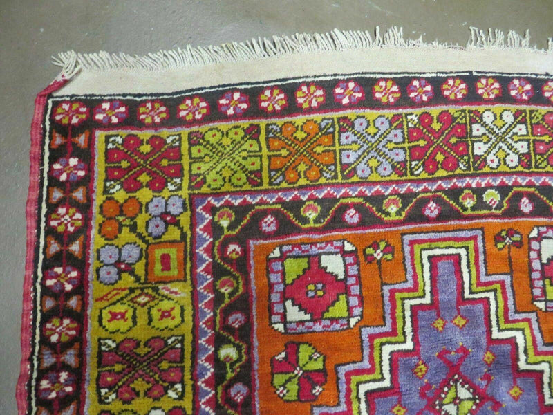 4' X 7' Antique Handmade Turkish Oushak Wool Rug Carpet Red Nice by Jewel Rugs