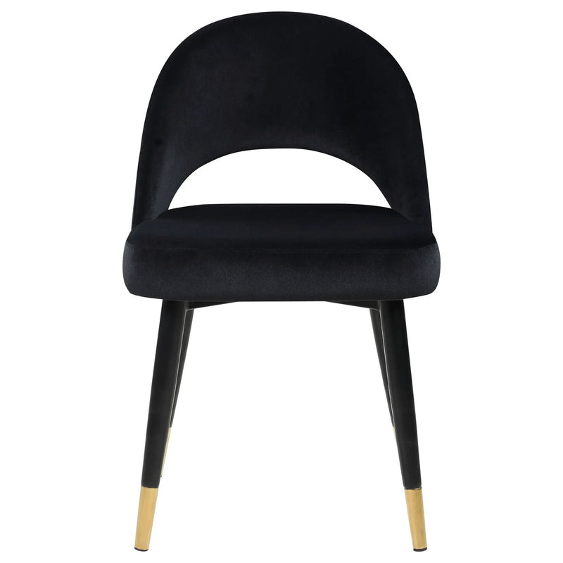 Lindsey Upholstered Dining Side Chair Black (Set of 2) by Unique Piece Furniture