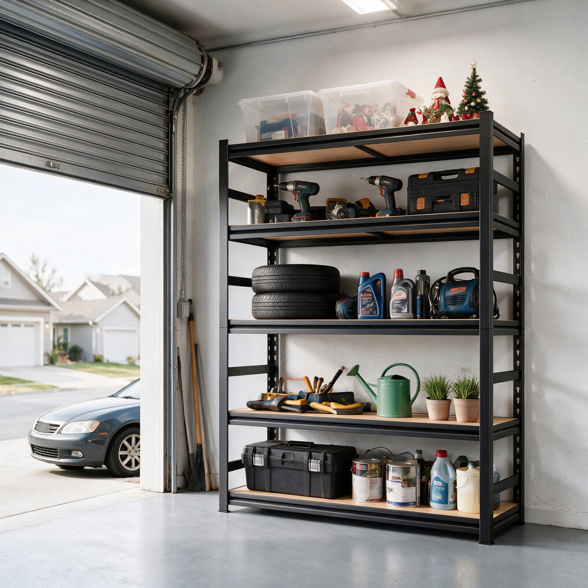 63-Inch Height Storage Shelving Unit with Adjustable Shelves by HouseOfZazla