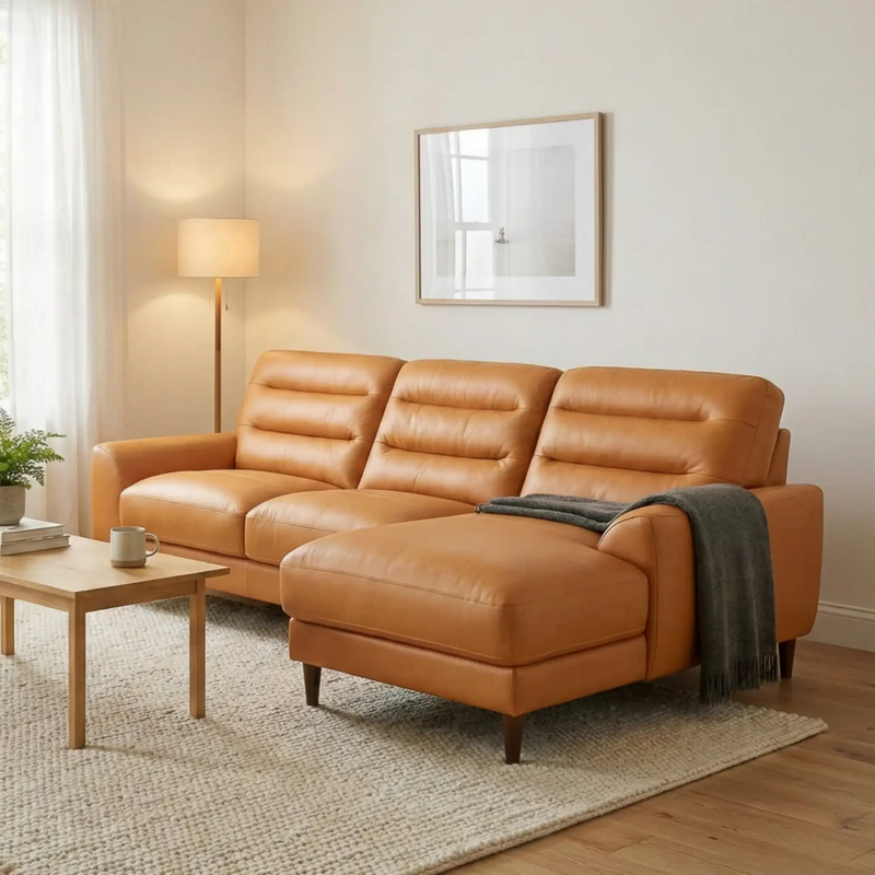 Clarion Genuine Leather Sectional by HouseOfZazla