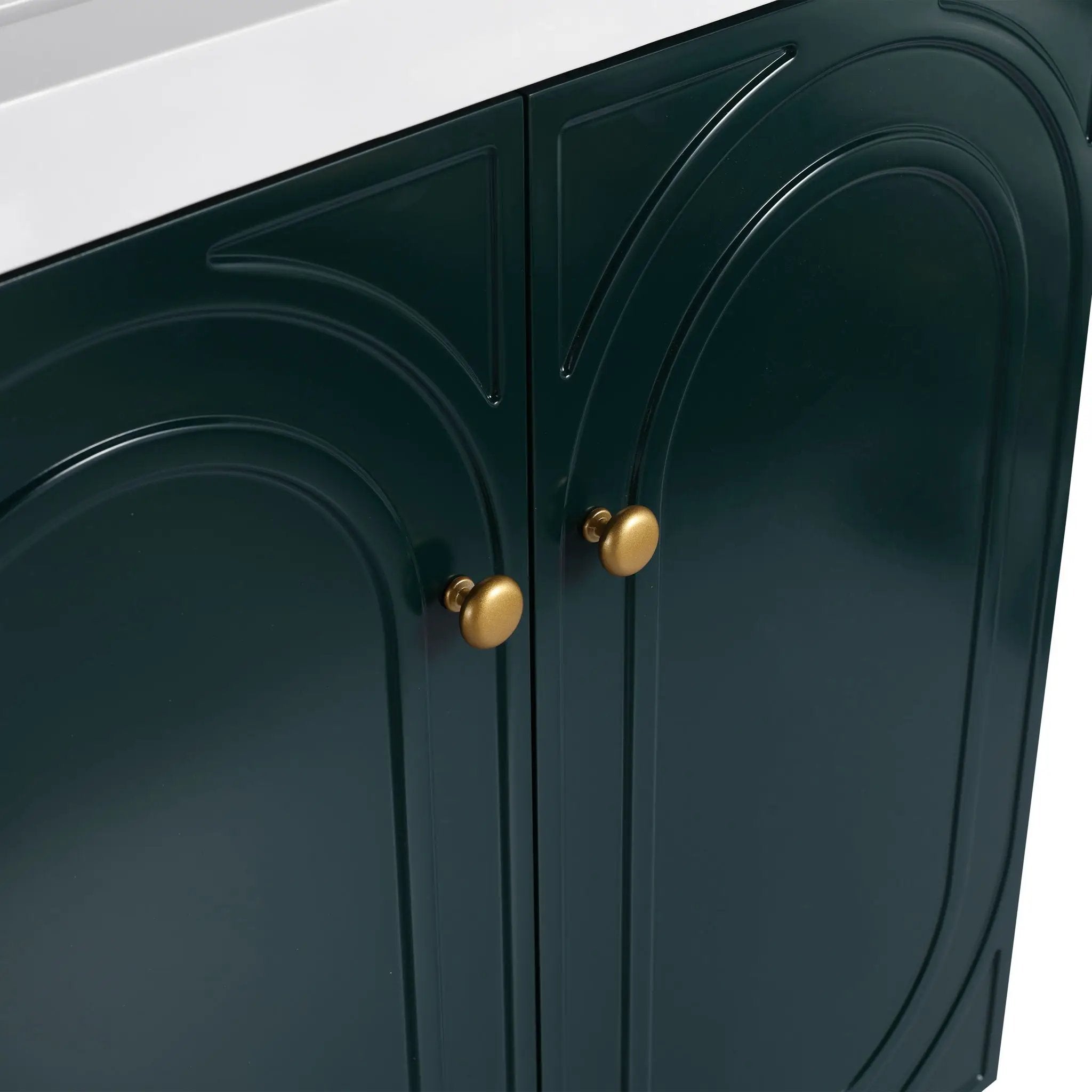 Modern Freestanding Bathroom Vanity With Soft Close Cabinet Doors by HouseOfZazla