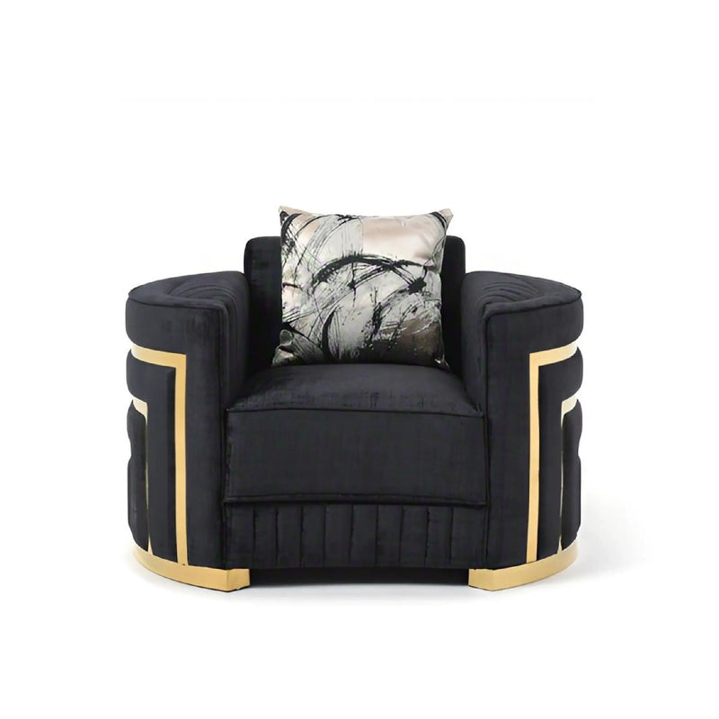 Soledad - Chair Upholstered With Hued Accents - Black by Unique Piece Furniture