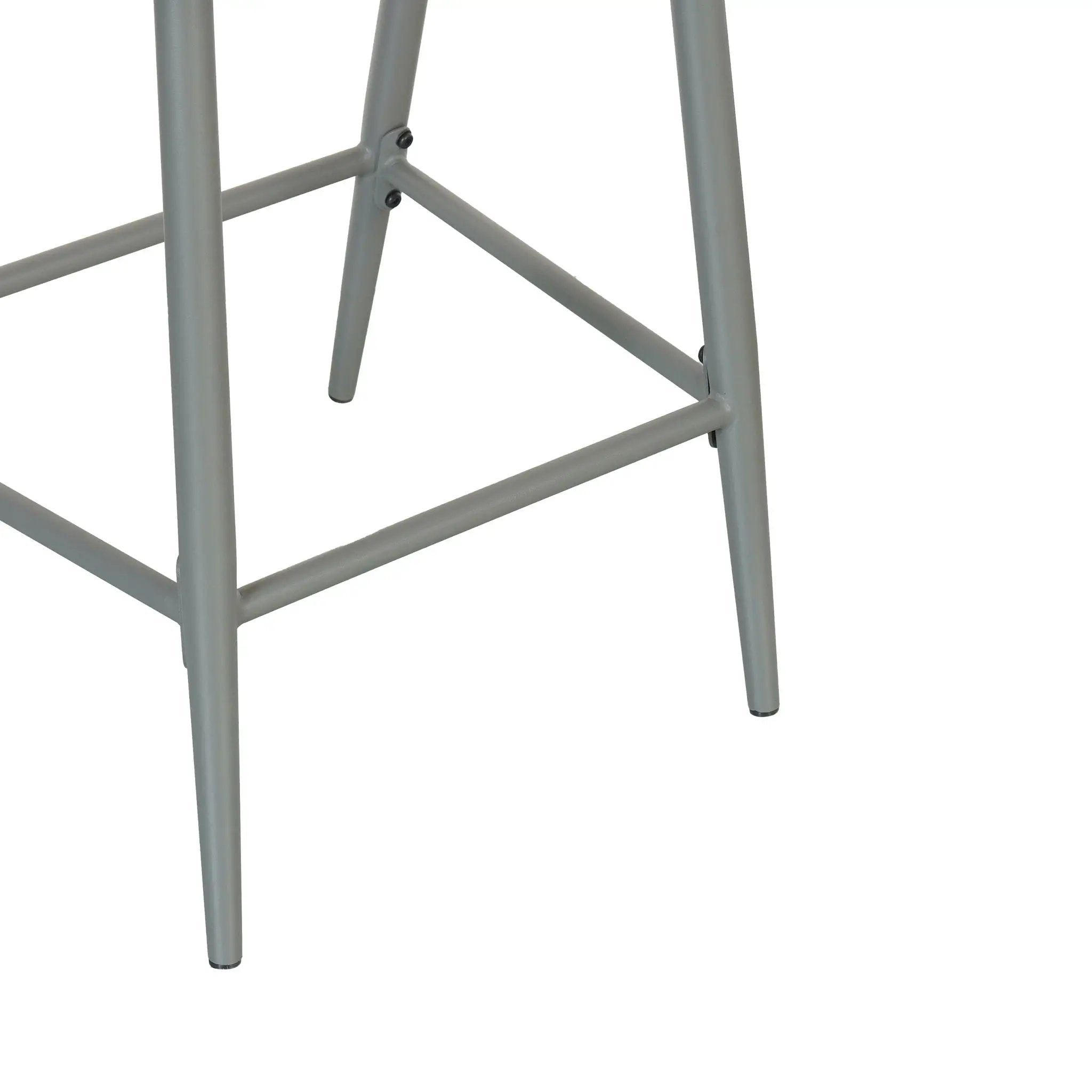 Outdoor 26" Counter Height Metal Frame Counter Stools With Scallop Shaped Backrest & Water Resistant Cushions by HouseOfZazla