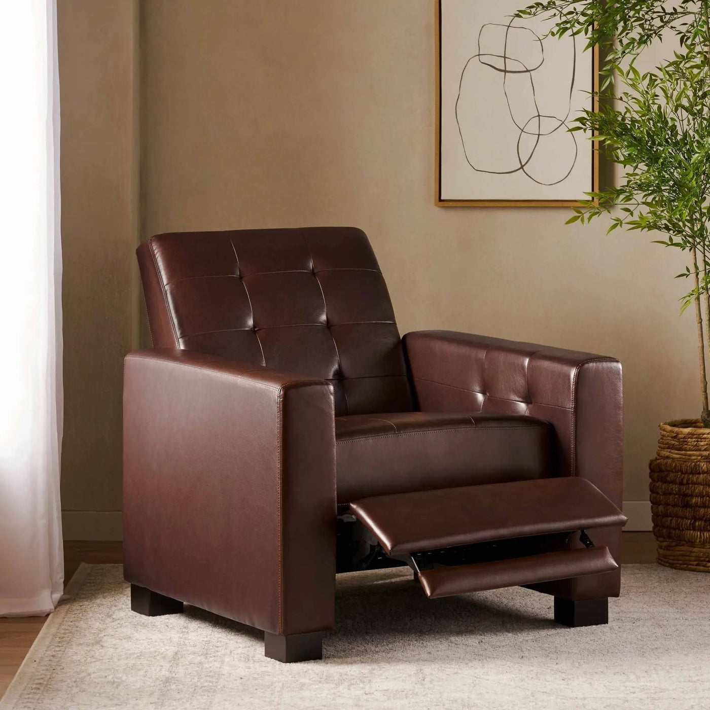 Langseth - Contemporary Tufted Pushback Recliner by Unique Piece Furniture