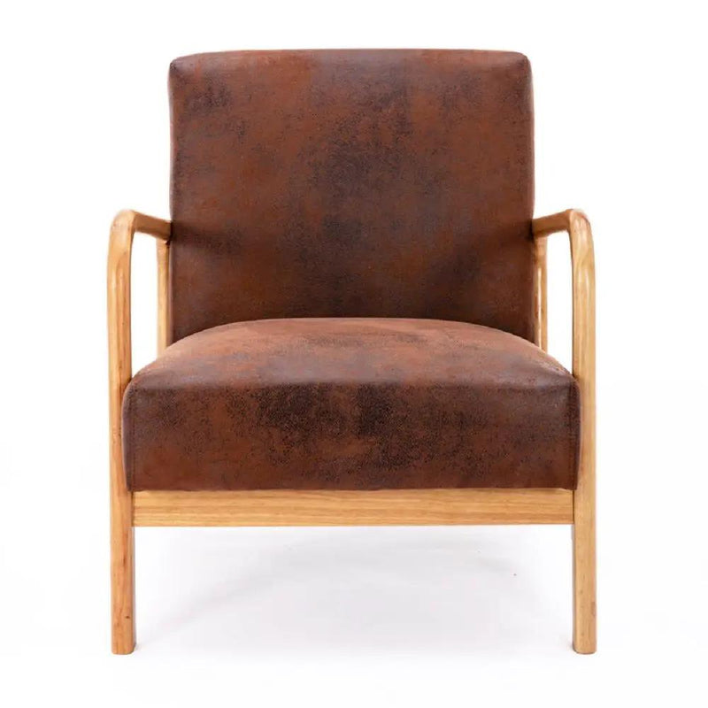 Classic Mid-Century Modern Accent Chairs, Open Framed Armchair With Cushioning by HouseOfZazla