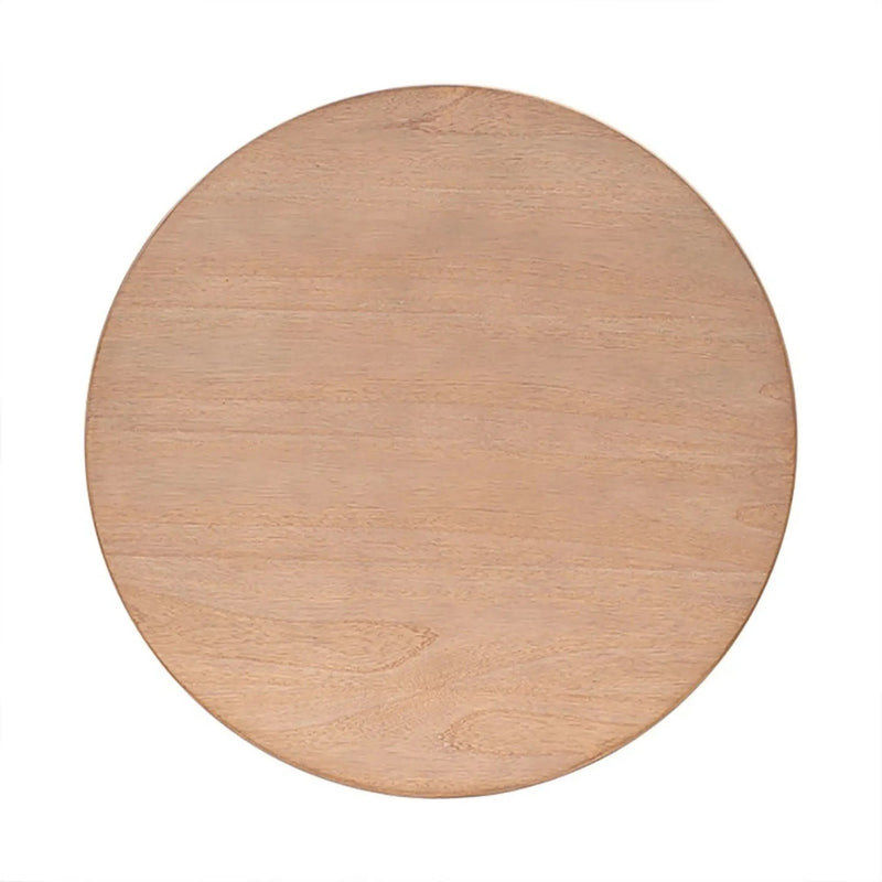 Minimalist Round Coffee Table With Shelf Storage - Natural by Unique Piece Furniture