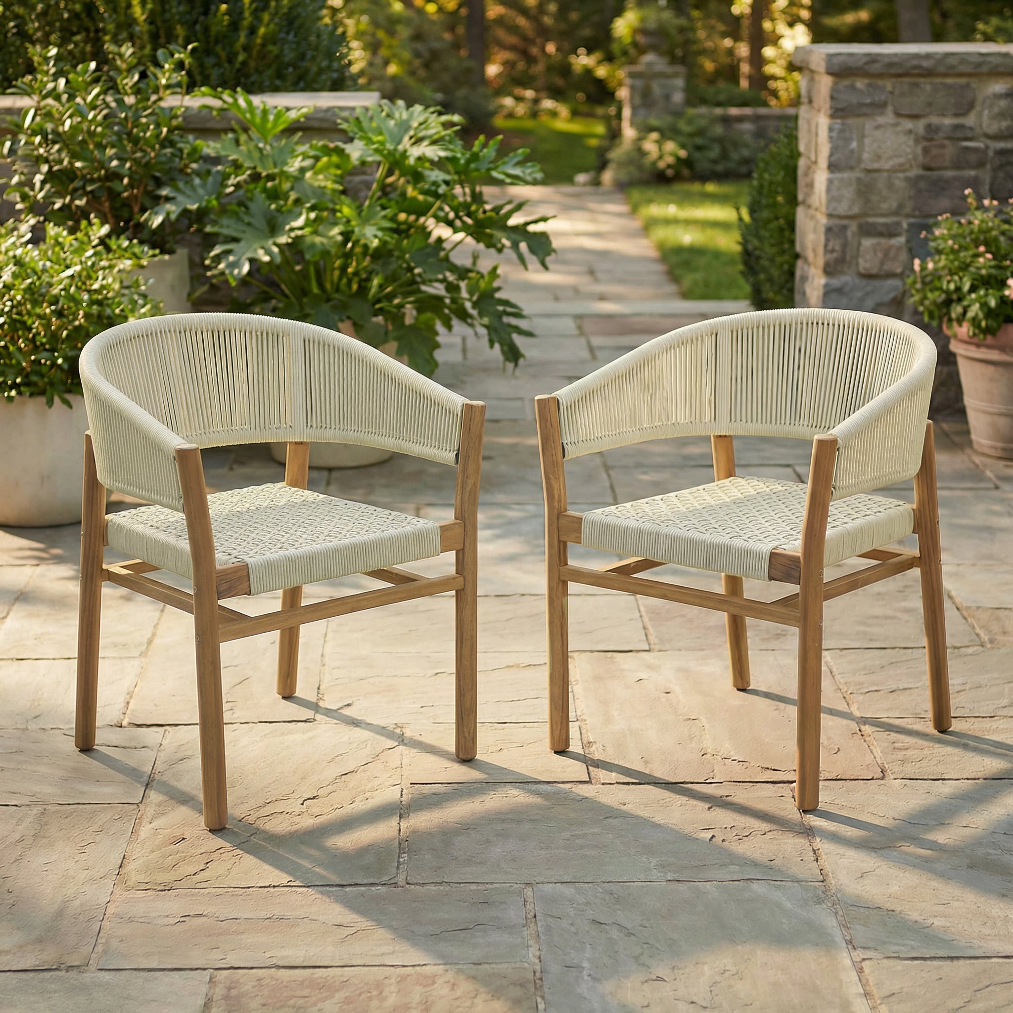Outdoor Accent Chair Set - 2 Person Seating Group by HouseOfZazla