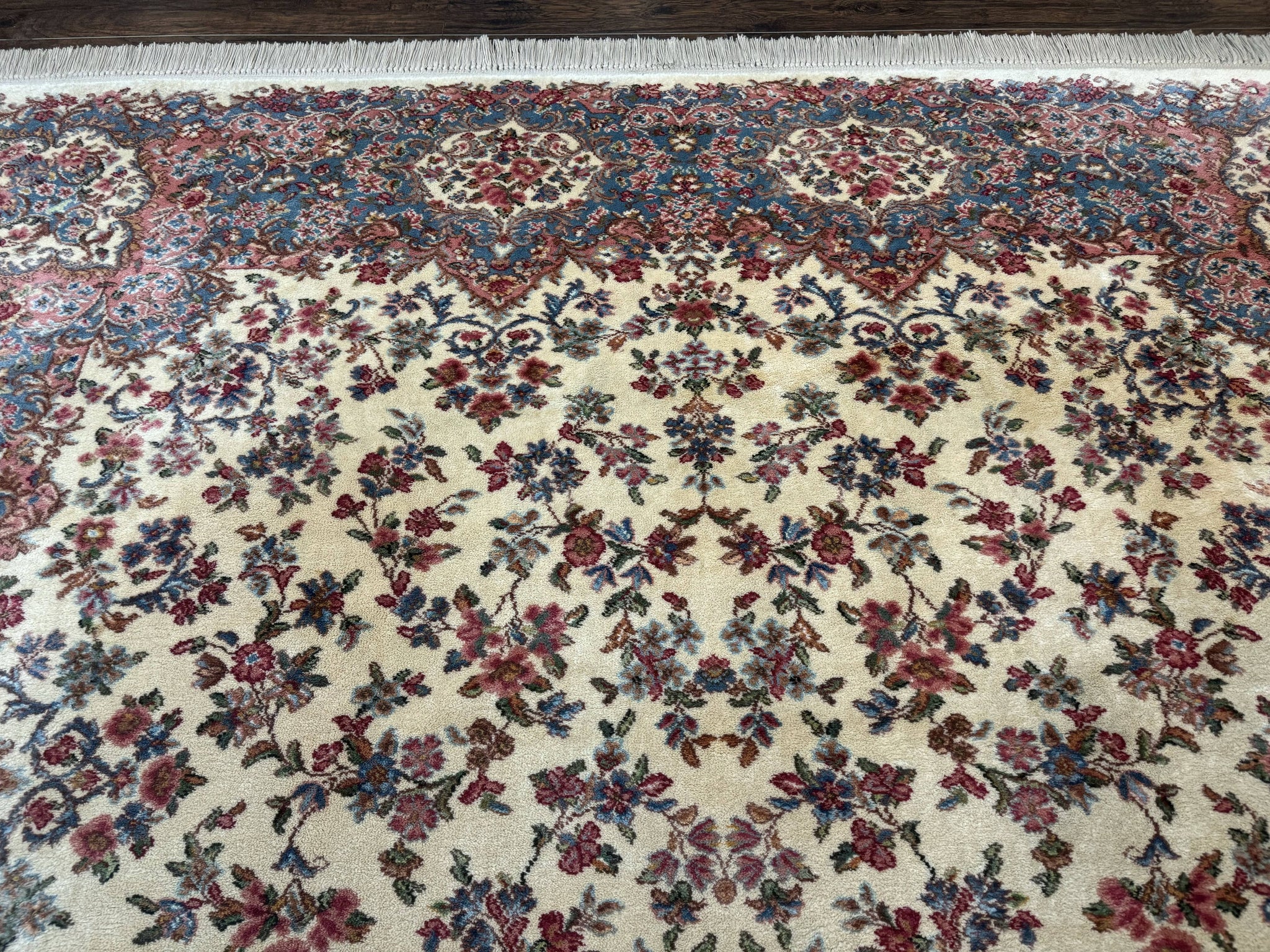Karastan Rug 8.8 x 12 Ivory Kirman #788, Original 700 Series, Wool Karastan Carpet, Karastan Area Rug, Vintage Karastan, Living Room Rug by Jewel Rugs