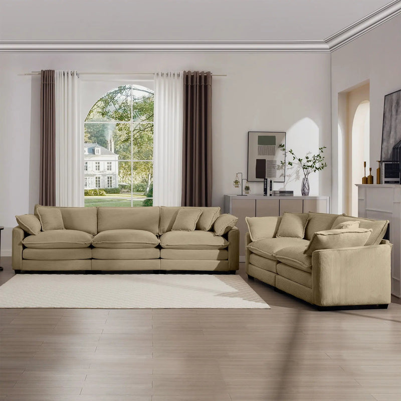 Elegant Oversized Sectional Sofa Set With Deep Seats And Flexible Layout by Unique Piece Furniture