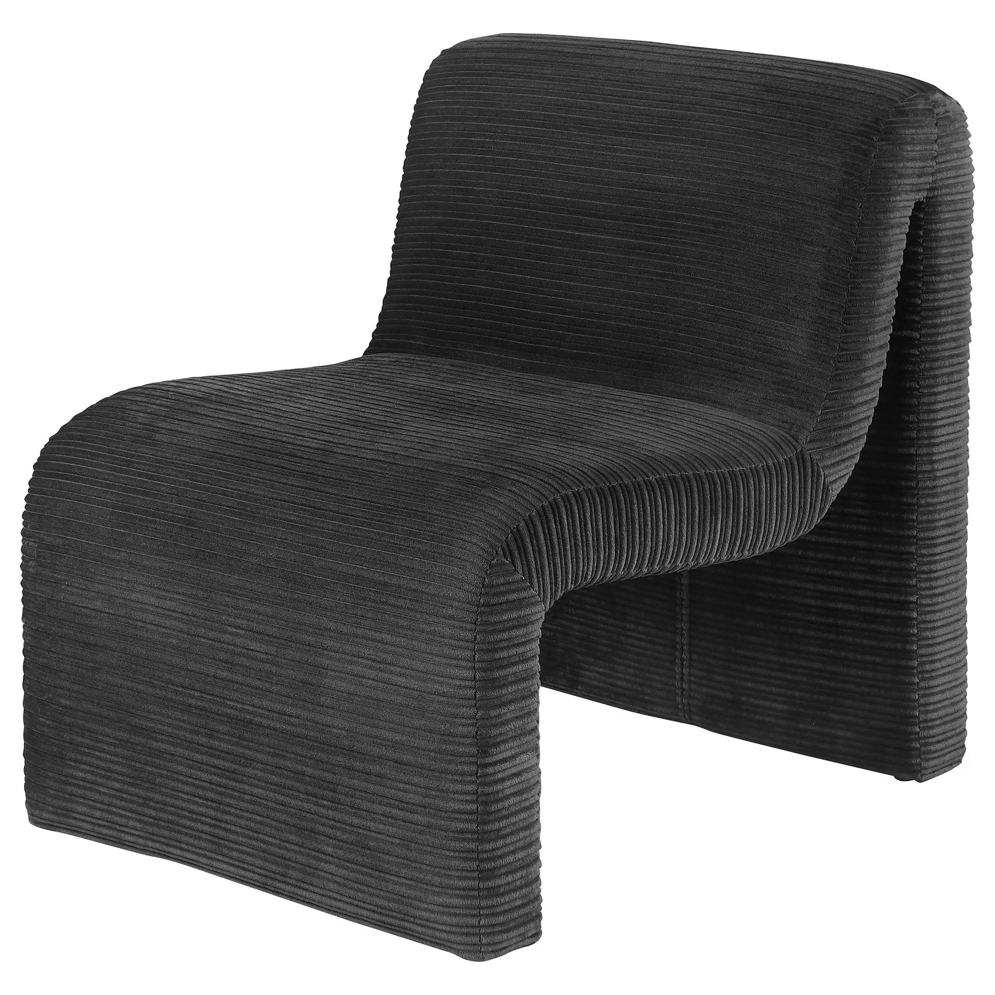 Winne - Curved Armless Accent Chair by HouseOfZazla