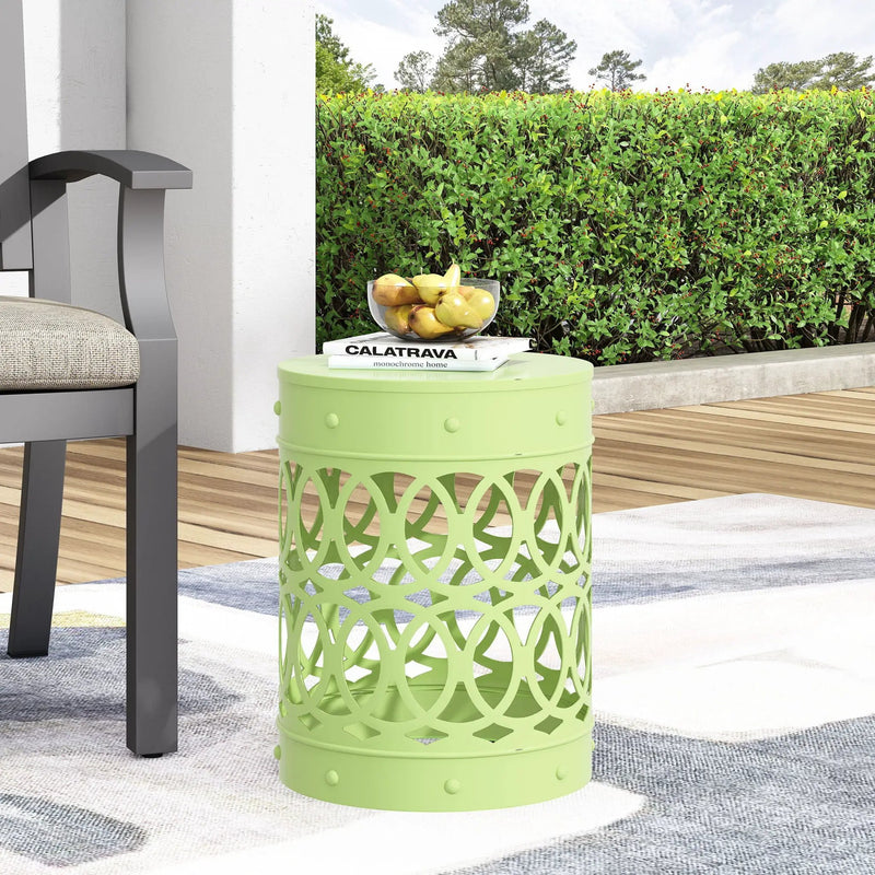 Outdoor Metal Large End Table, Modern Design by HouseOfZazla
