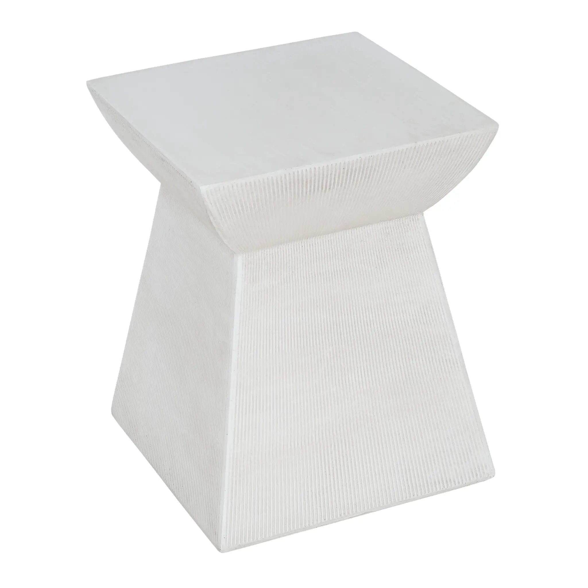Antique-Textured Magnesium Oxide Outdoor Side Table by HouseOfZazla