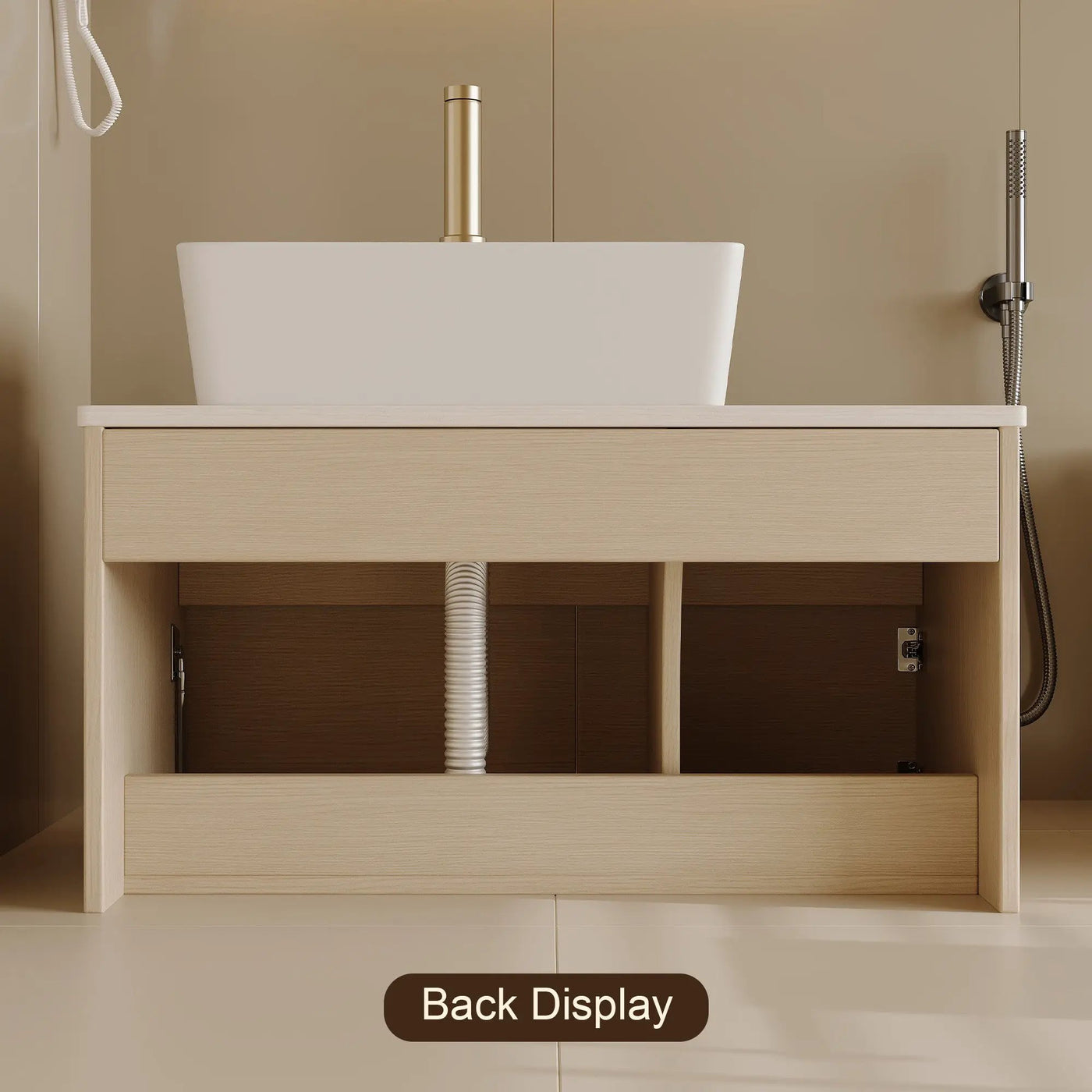 Floating Single Small Bathroom Vanity with Sink by HouseOfZazla