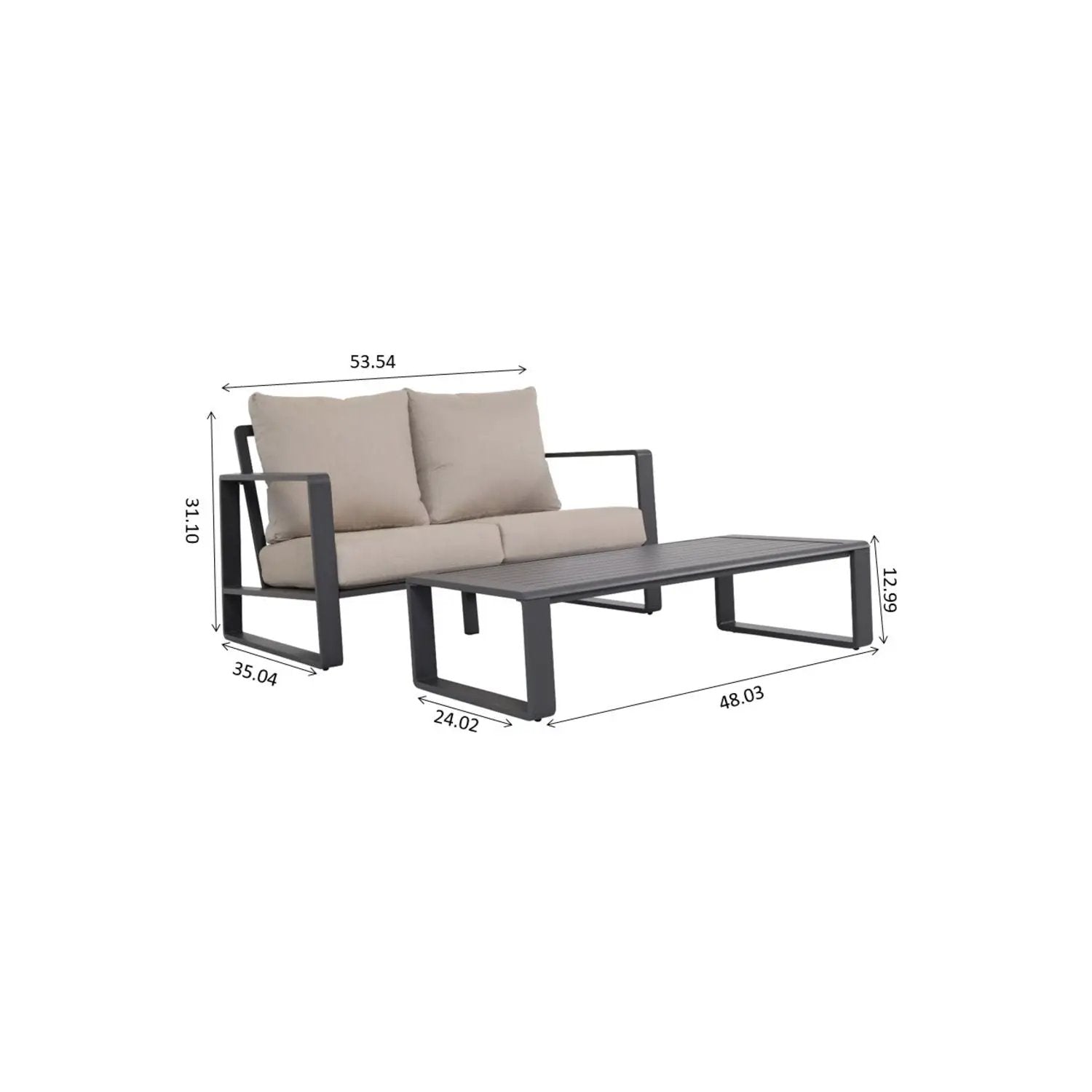 Sofa With Rectangular Coffee Table by Unique Piece Furniture