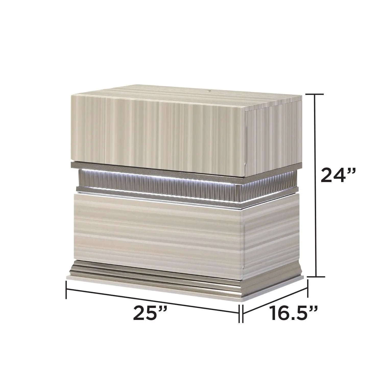 Leonor - 2 Drawer Nightstand - Gray by HouseOfZazla