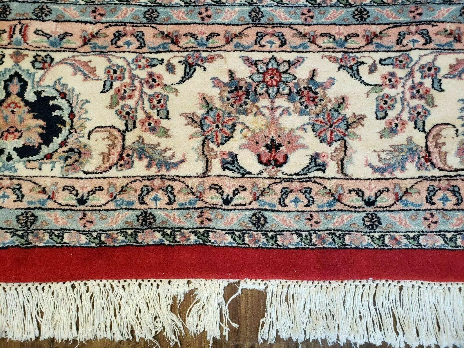 9' X 12' Vintage Handmade India Medallion Wool Rug Vegetable Dyes Nice Red by Jewel Rugs