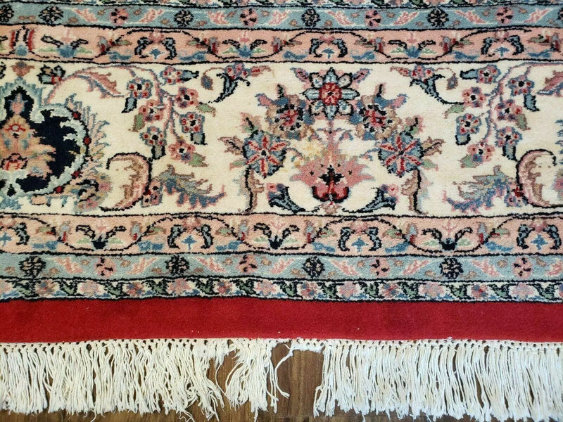 9' X 12' Vintage Handmade India Medallion Wool Rug Vegetable Dyes Nice Red by Jewel Rugs