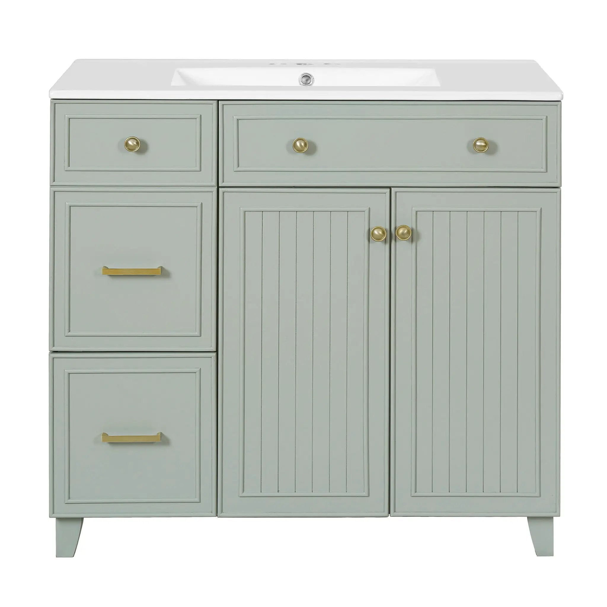 Bathroom Vanity With Sink, Soft Close Doors, Adjustable Shelves