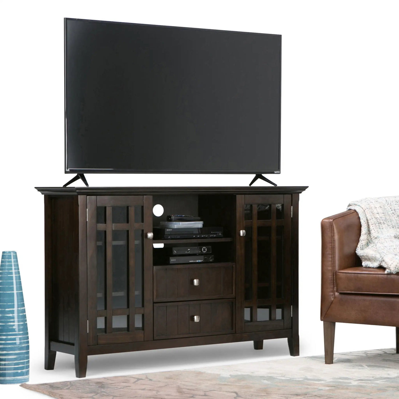 Bedford - Handcrafted Tall TV Media Stand by HouseOfZazla