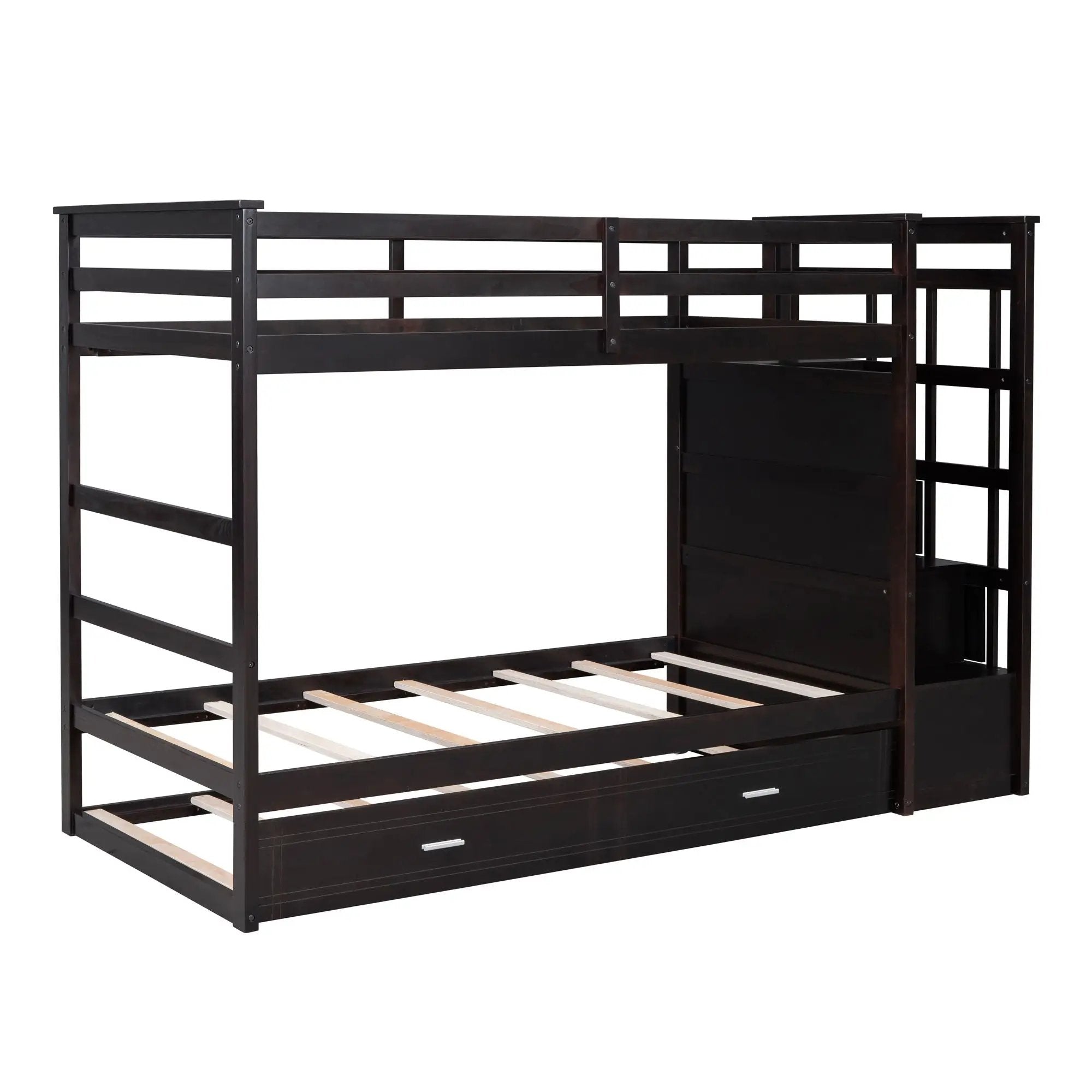 Bunk Bed With Trundle And Staircase by HouseOfZazla