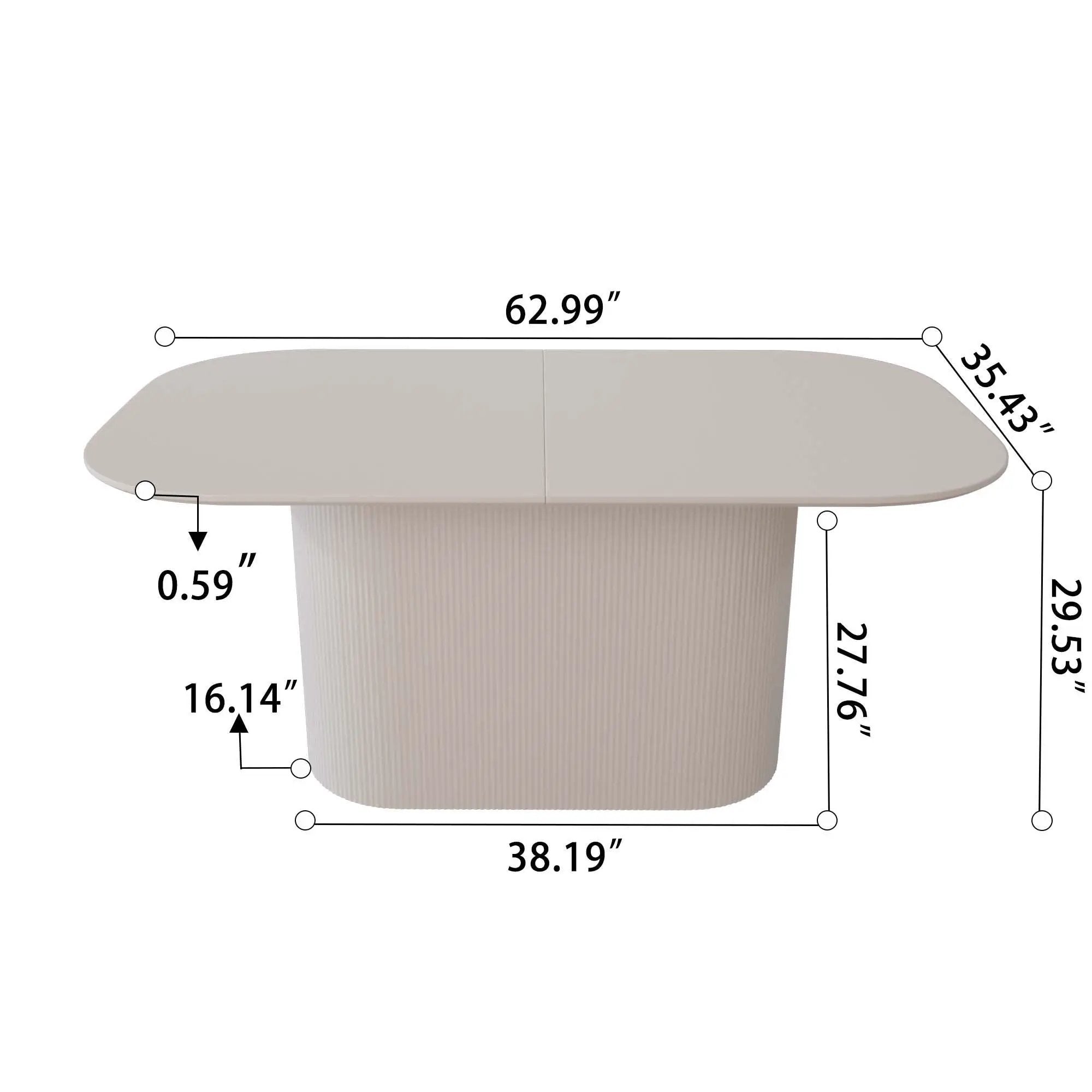Modern Dining Table With Vertical Striped Legs by HouseOfZazla