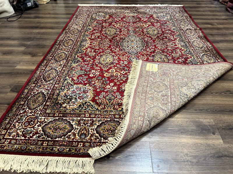 Persian Wool Rug 7x10, Couristan Carpet, Belgium Power Loomed Rug, Red, Floral, Traditional by Jewel Rugs