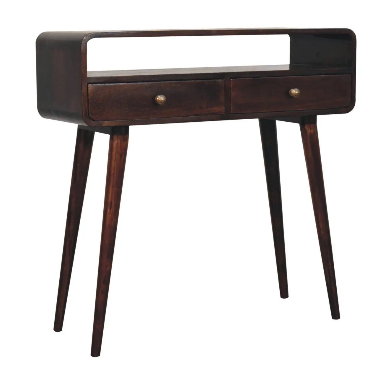 Solid Wood Curved Console Table by Unique Piece Furniture