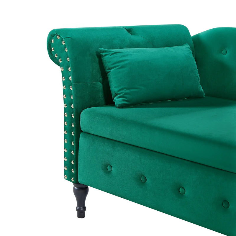Aijia 60" Velvet Multifunctional Storage Chaise Lounge by HouseOfZazla