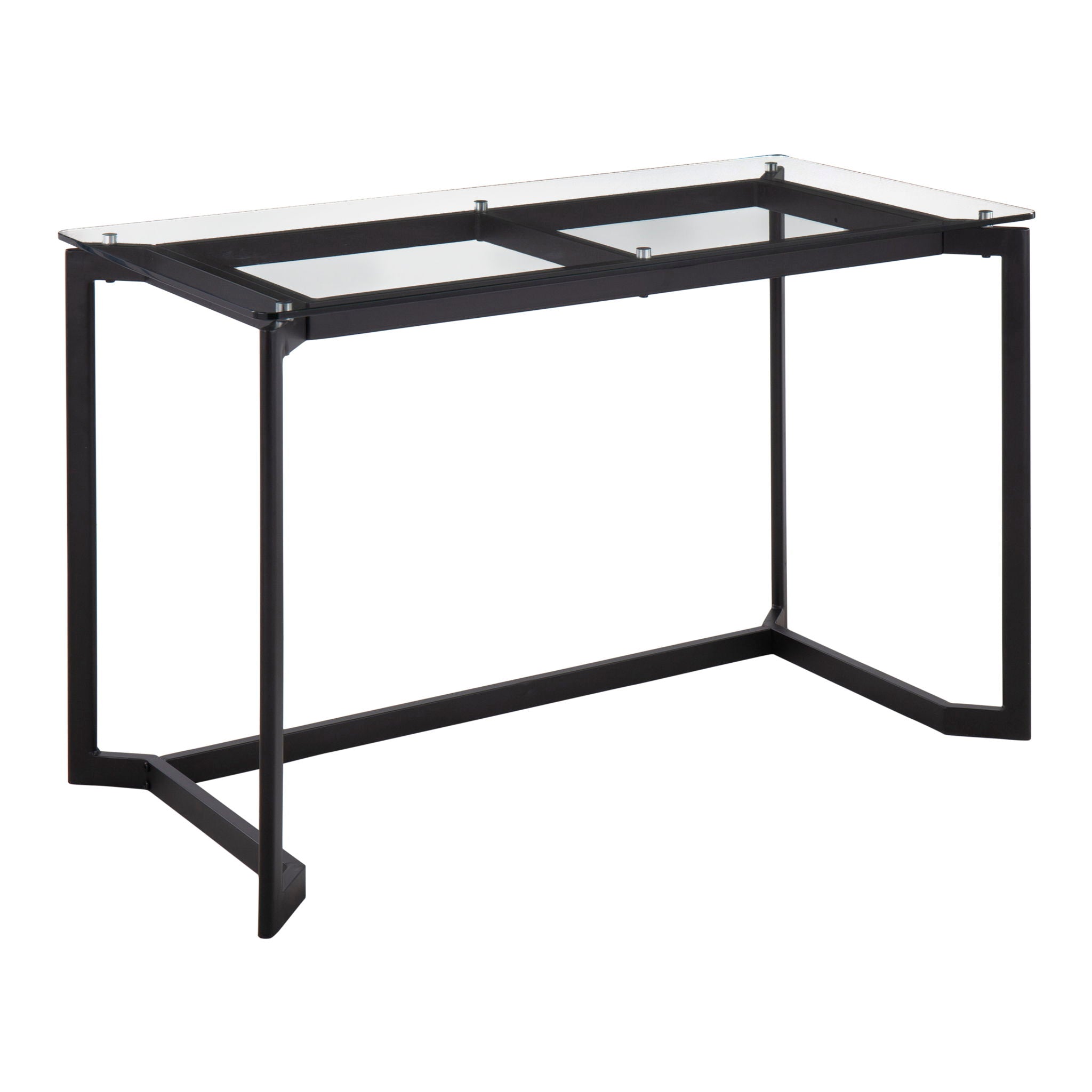 Masters - Modern Office Desk - Black / Clear by HouseOfZazla
