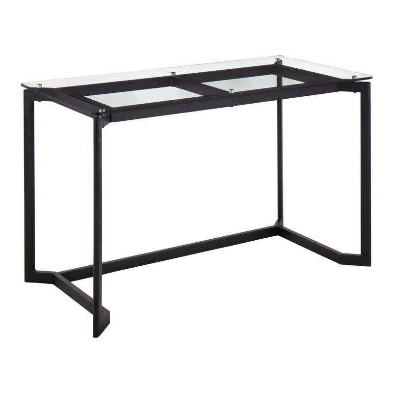 Masters - Modern Office Desk - Black / Clear by HouseOfZazla