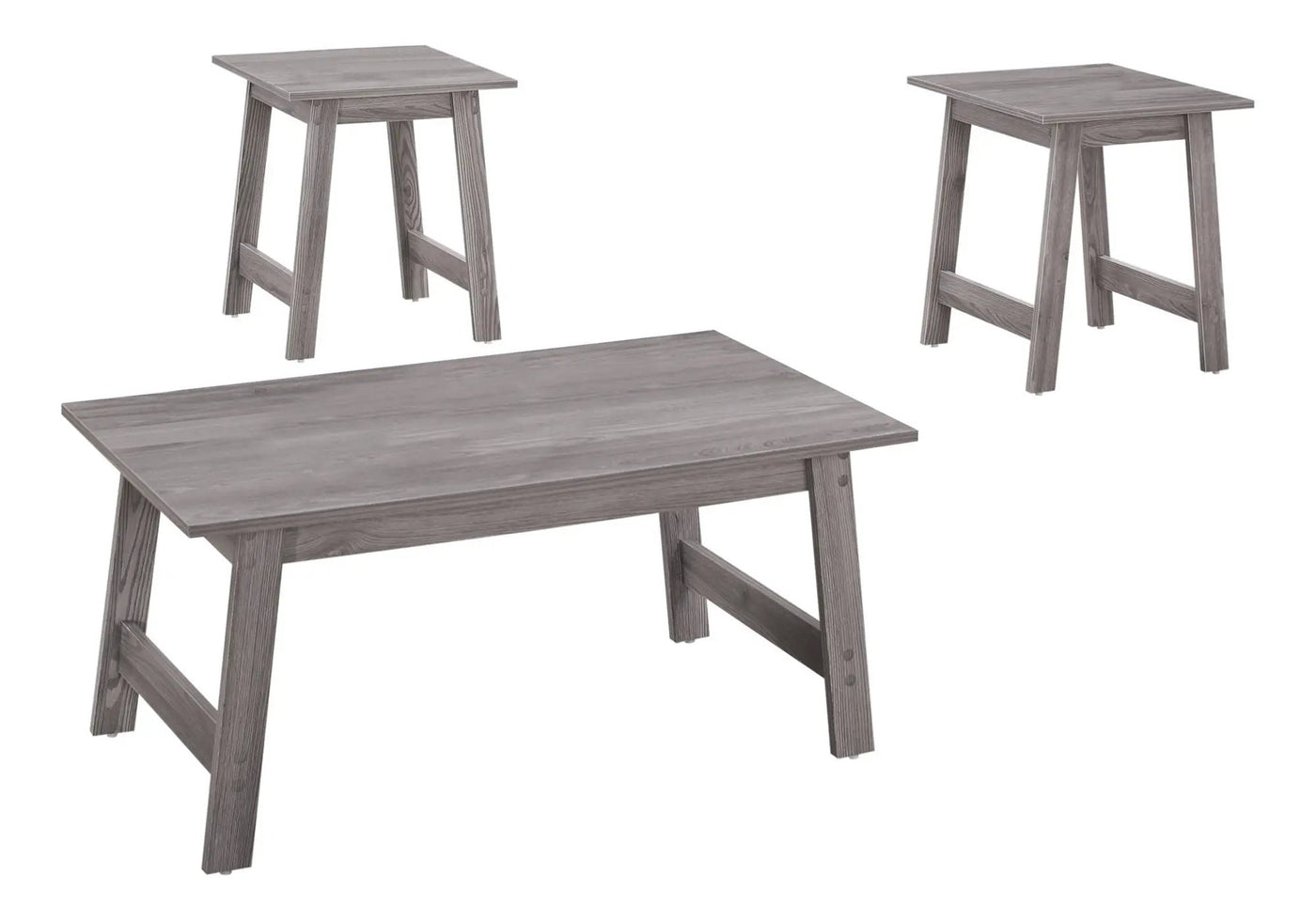 Table Set, Coffee, End, Side, Accent, Living Room Transitional (Set of 3) by Unique Piece Furniture