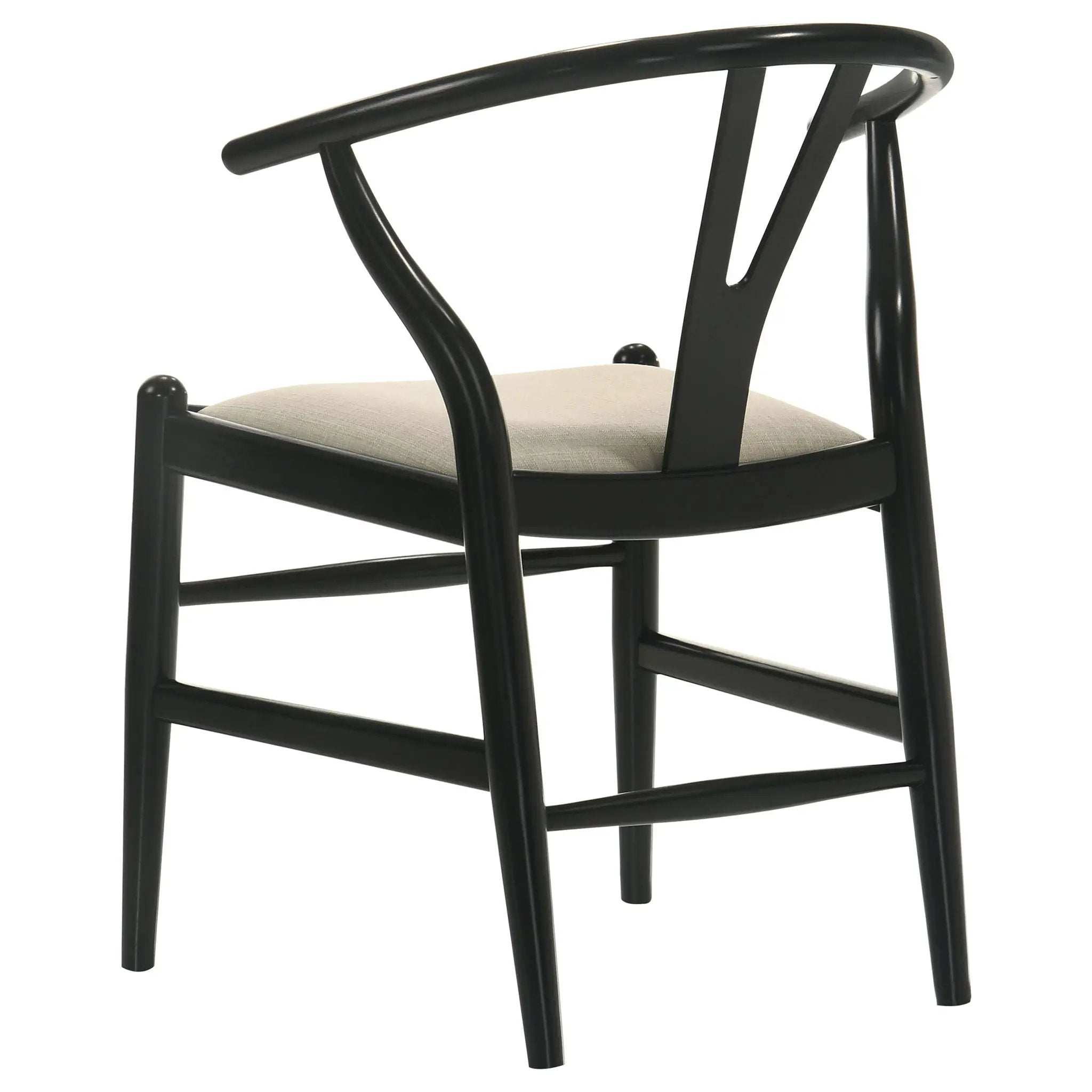 Crestmont Wood Wishbone Dining Side Chair Black (Set of 2) by Unique Piece Furniture