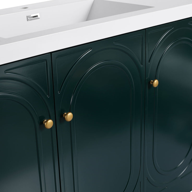 Modern Freestanding Bathroom Vanity With Soft Close Cabinet Doors by HouseOfZazla