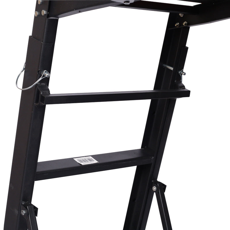 Heavy Duty Foldable Rolling Engine Top Creeper With Padded Deck And Locking Casters - Black by HouseOfZazla