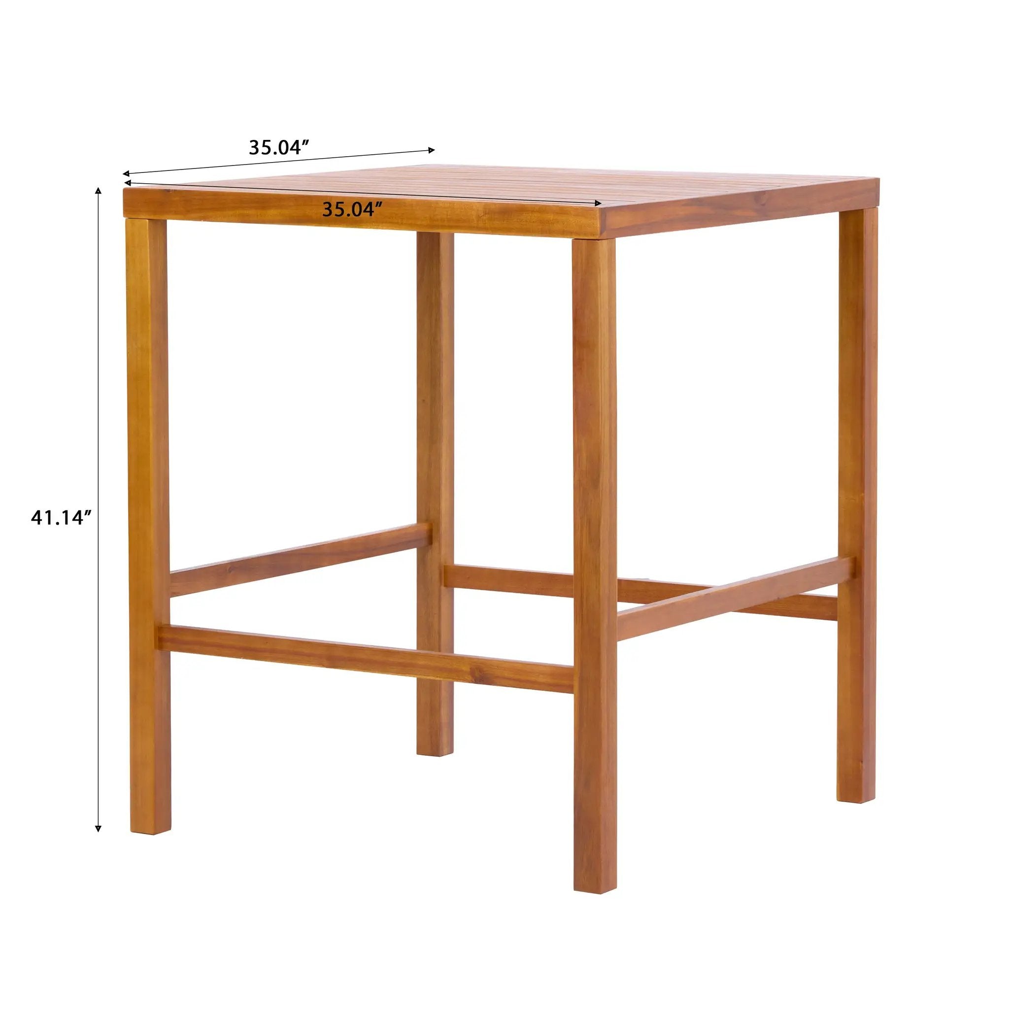 30.5 Inch Seat Height Outdoor Acacia Solid Wood Patio Furniture Set by HouseOfZazla