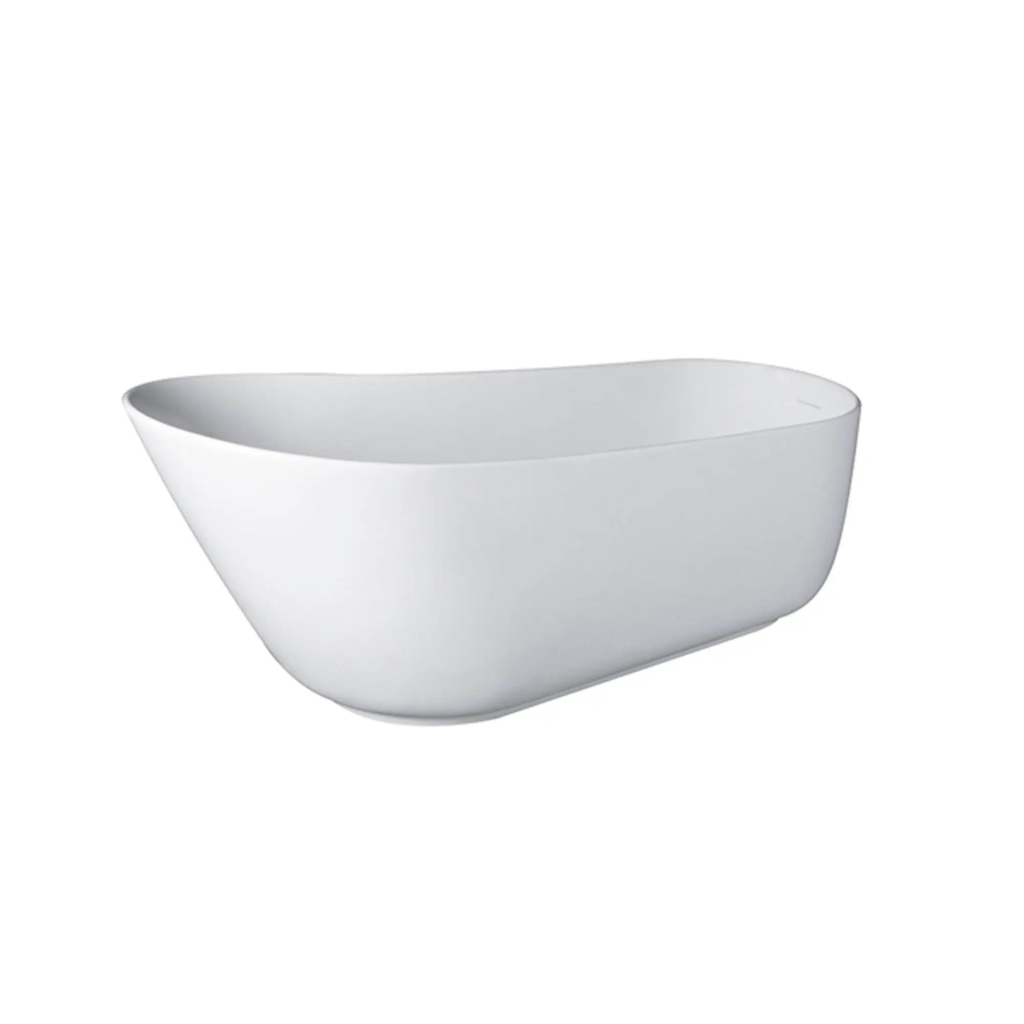 Solid Surface Stone Resin Oval Shape Soaking Bathtub With Overflow For The Bathroom - Matte White by HouseOfZazla