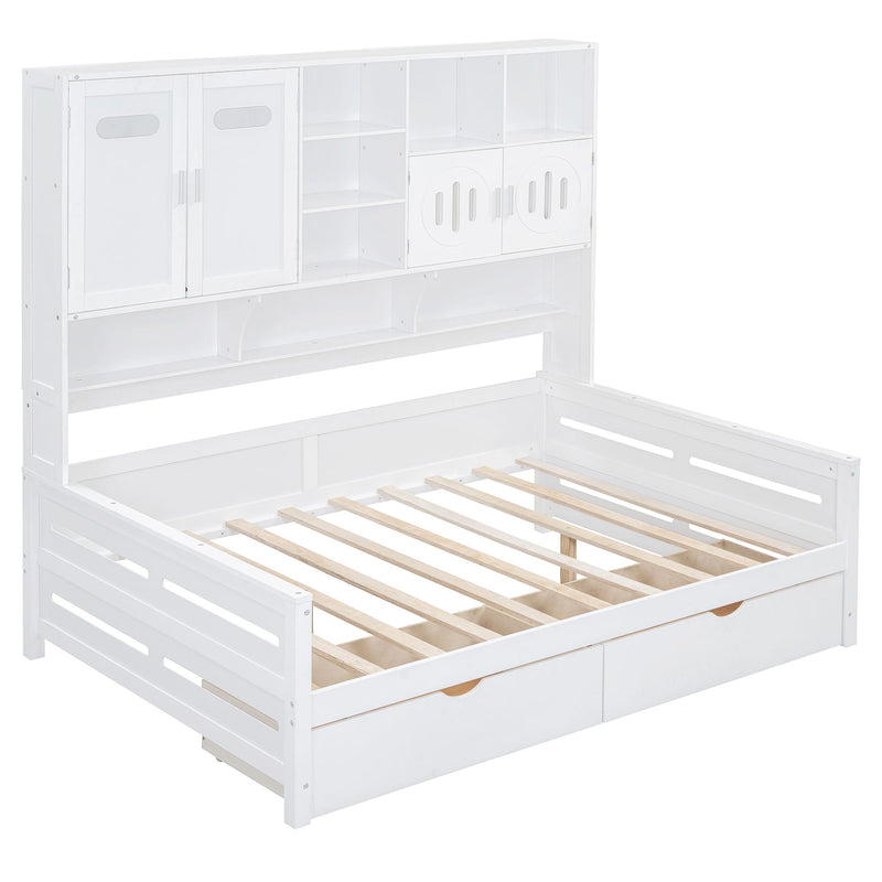 Daybed With All-In-One Cabinet And Shelf by HouseOfZazla
