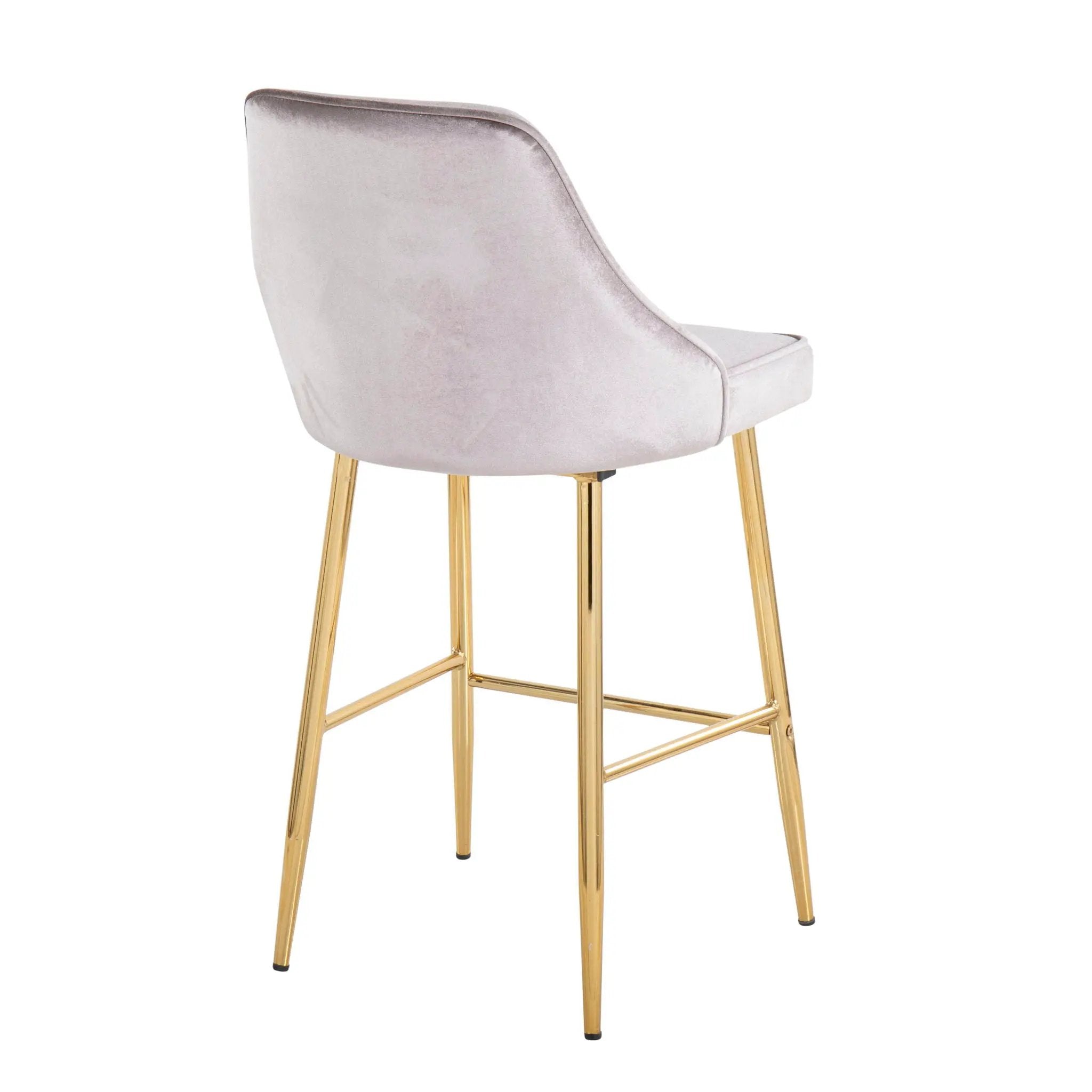 Marcel - Contemporary / Glam Counter Stool (Set of 2) - Gold / Silver by HouseOfZazla