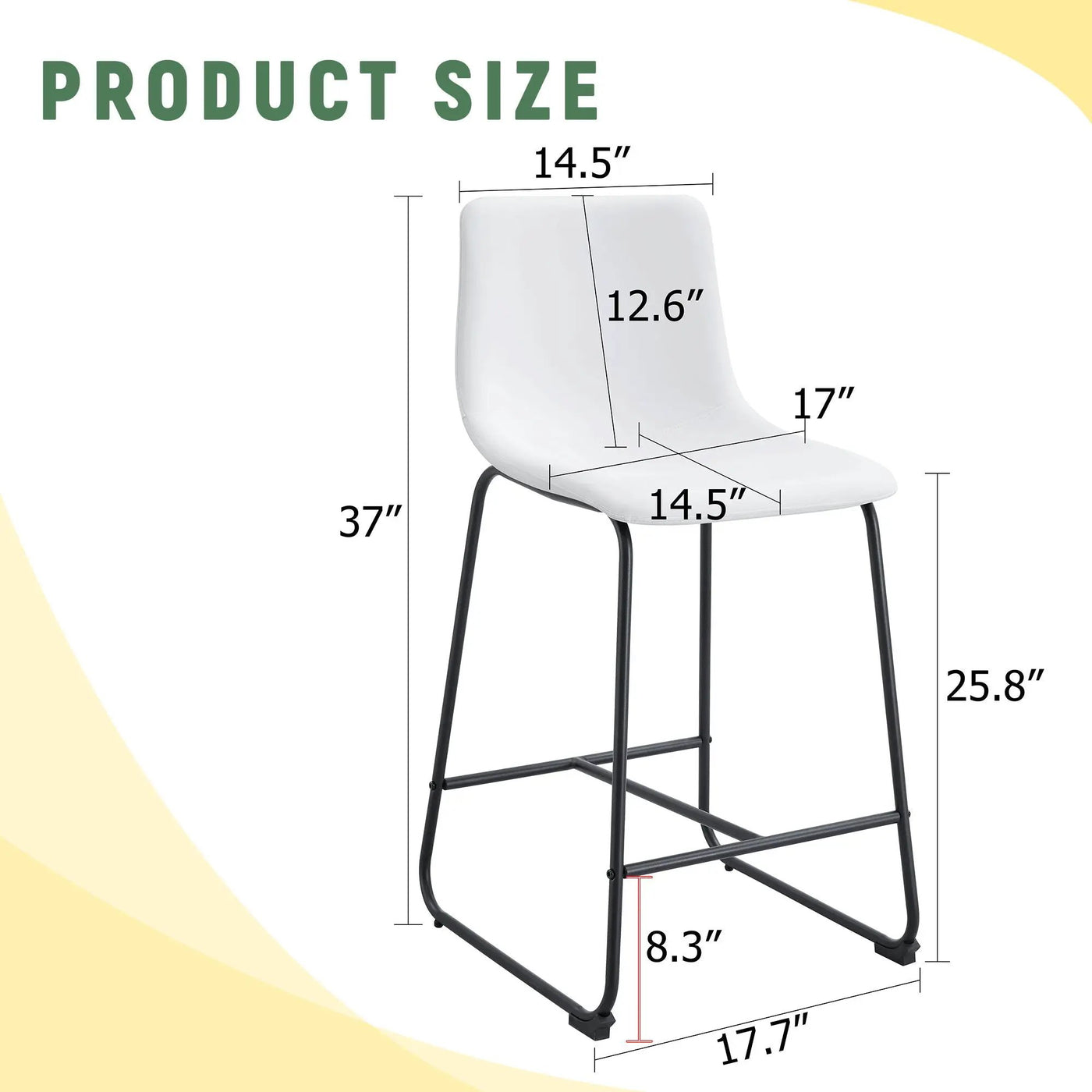 Retro Bar Chairs, Comfortable Stools (Set of 2) by Unique Piece Furniture