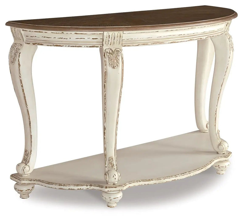 Realyn - Sofa Table - White / Brown by Unique Piece Furniture