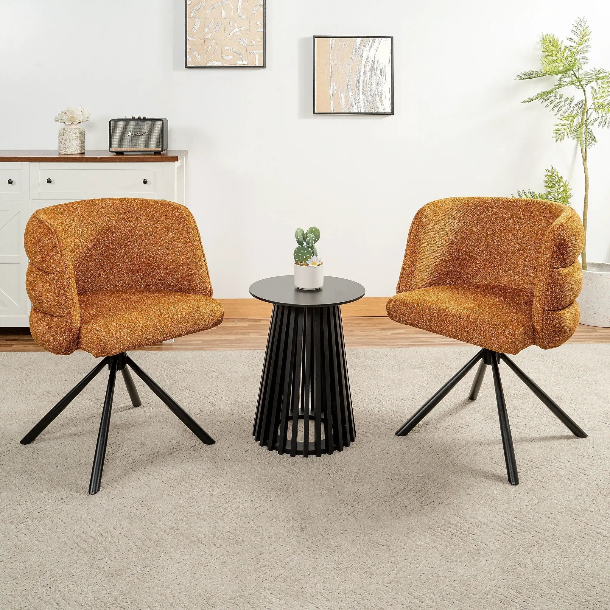 270 Degree Swivel Upholstered Desk Chairs (Set of 2) by Unique Piece Furniture