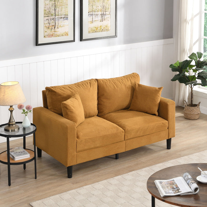 Modern Upholstered Loveseat Sofa, High Resilience by HouseOfZazla