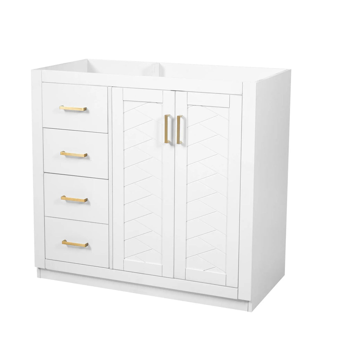 Retro Style Bathroom Vanity, 3 Drawers & Soft Closing Doors by HouseOfZazla