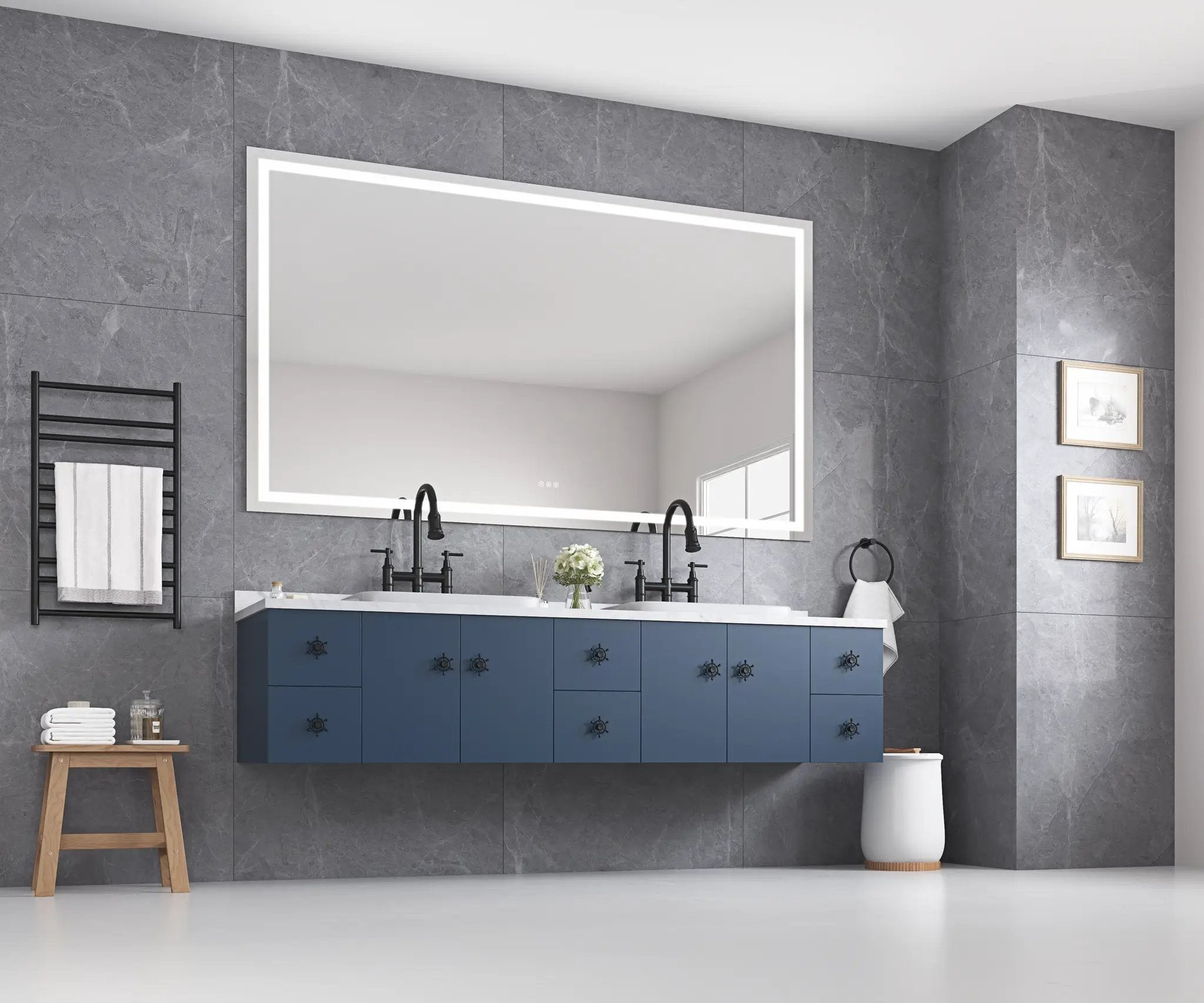 84 x 48 Inch LED Bathroom Mirror by HouseOfZazla