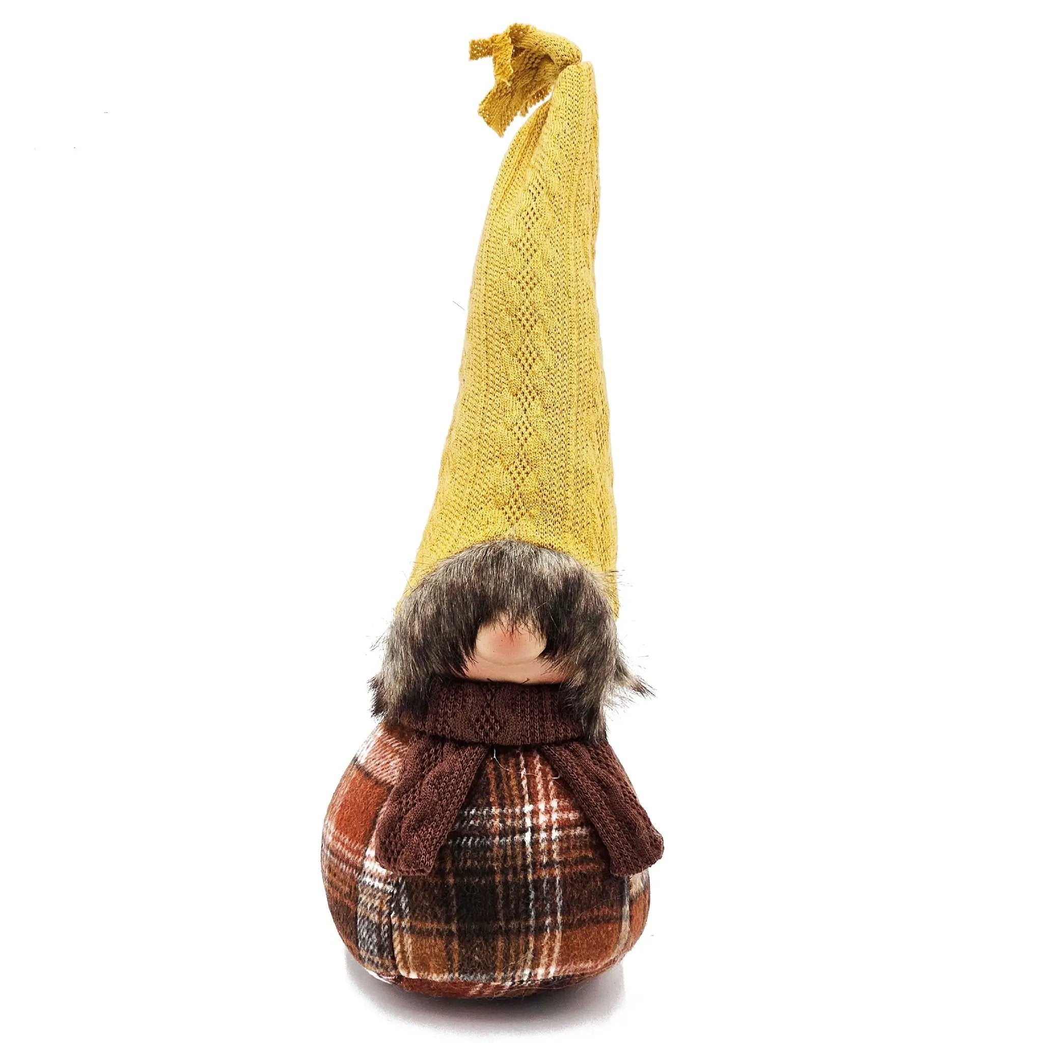 Gnomes Decorations, For Fall Thanksgiving Table Decorations (Set of 2) - Brown / Yellow by Unique Piece Furniture