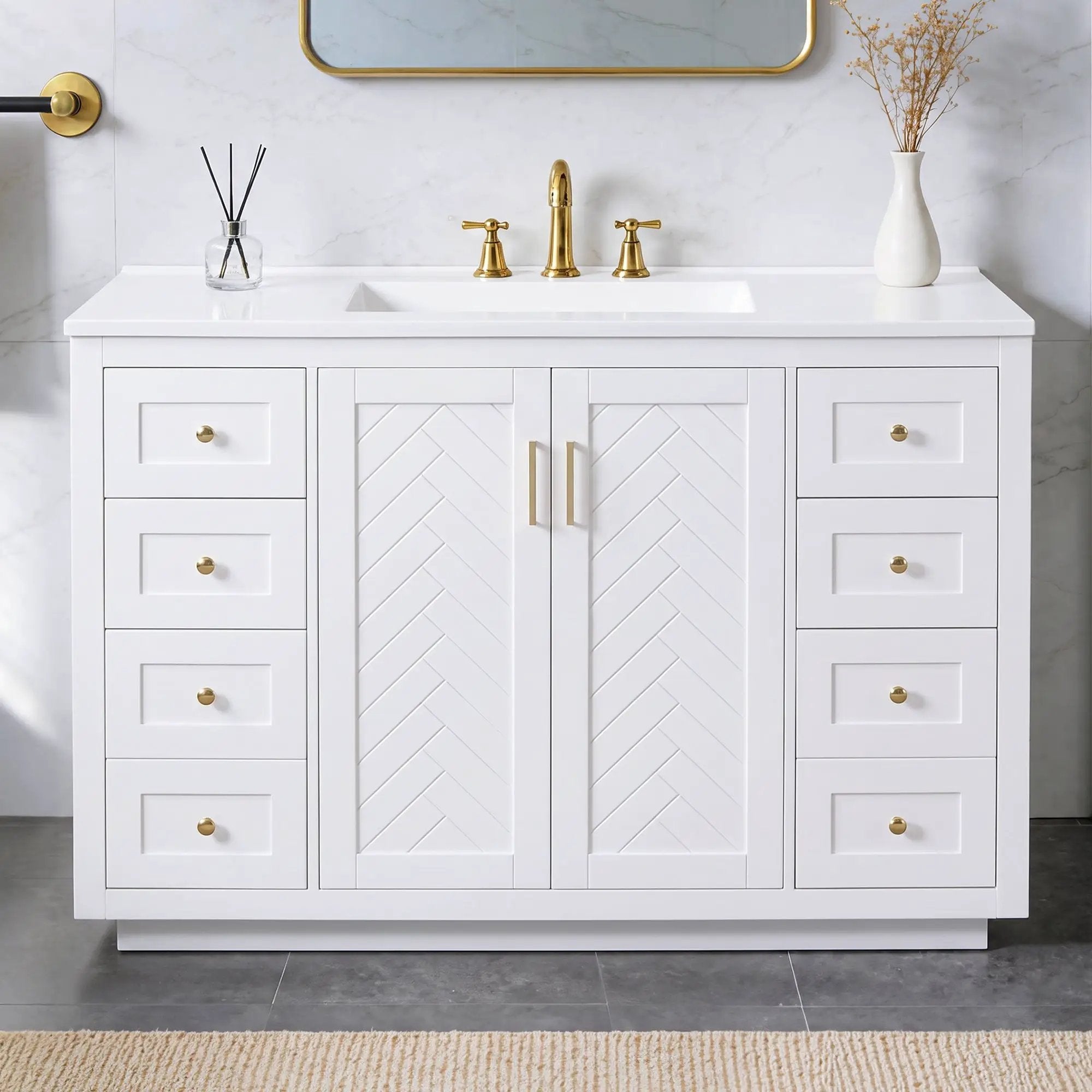 48" Bathroom Vanity with Sink Top by HouseOfZazla