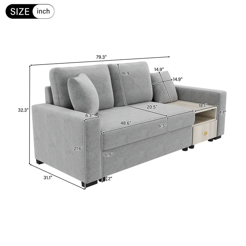 Modular Sofa Couch With Storage Armrest And Center Console by HouseOfZazla