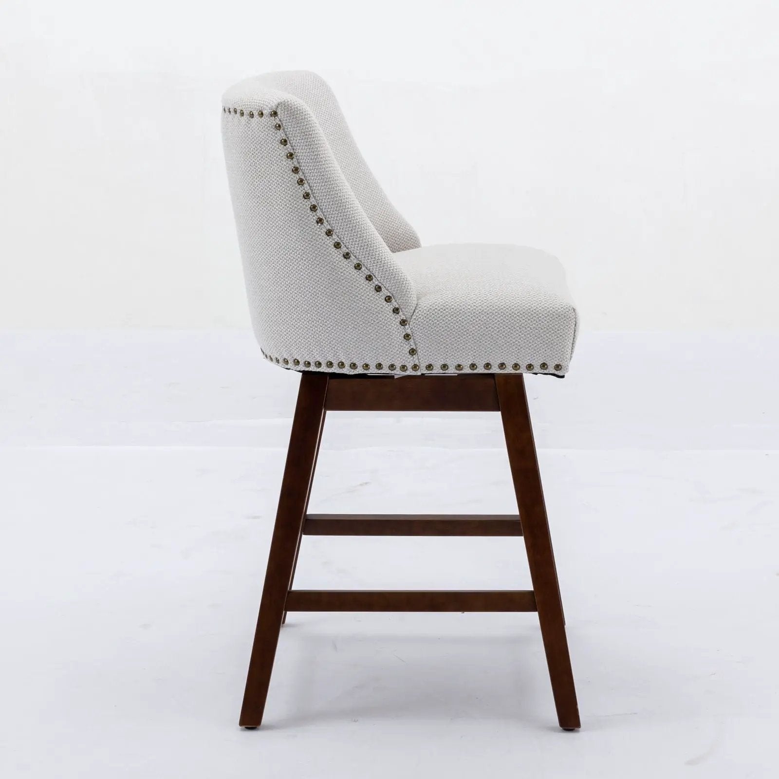 Counter Height Swivel Barstools, 26'' H Seat Height Upholstered Bar Stools (Set of 2), Fabric by Unique Piece Furniture