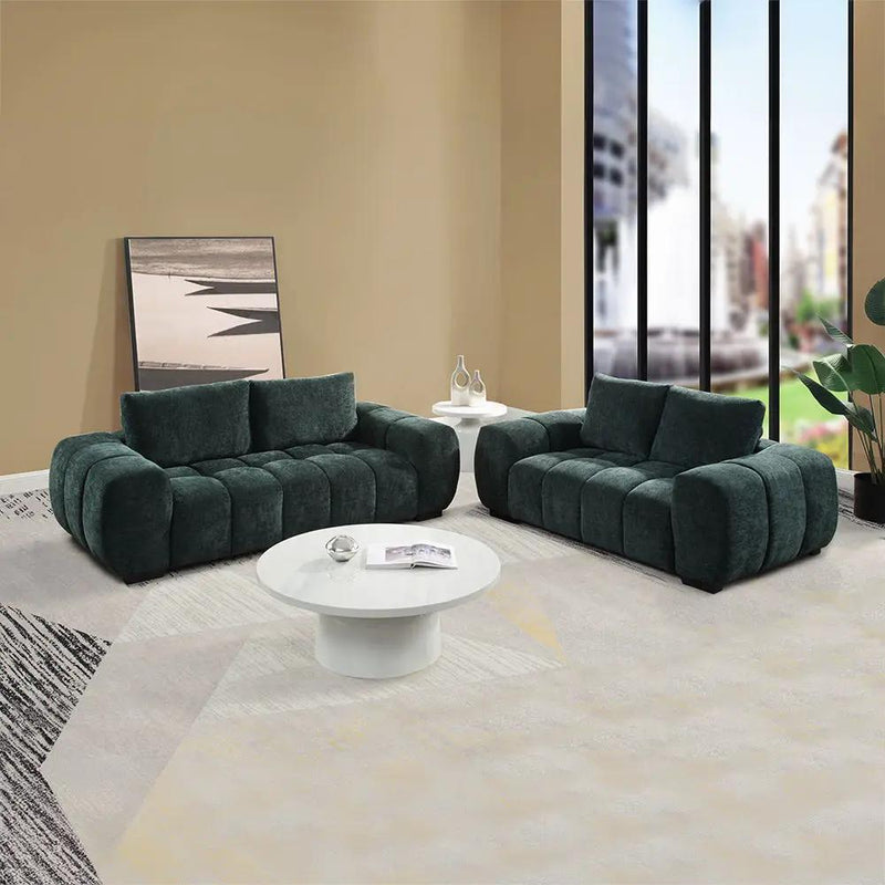 Ferrand - Loveseat - Green Linen by Unique Piece Furniture
